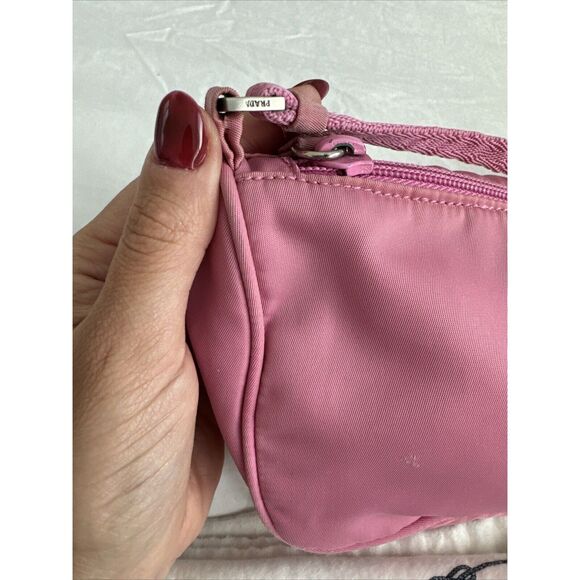 PRADA Y2K Pink Mini Shoulder Bag W/dust Bag - Picture 4 of 16
